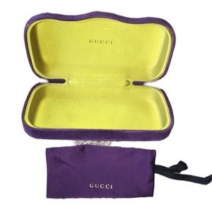 🆕 Gucci purple velvet sunglass hard case